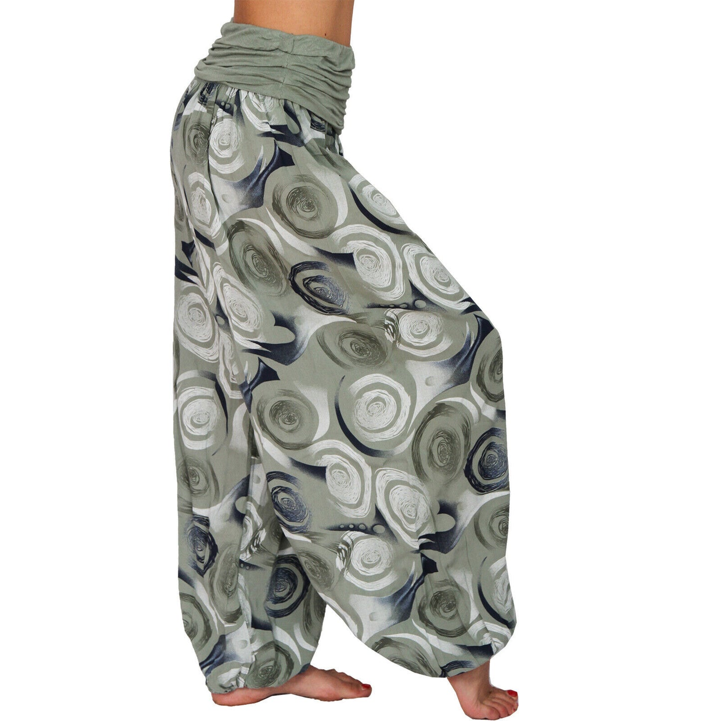 Casual Floral Print Women Harem Pants