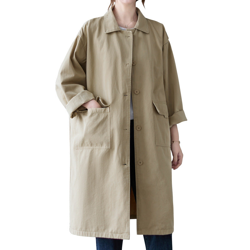 Fall Plus Sizes Long Loose Coats for Women