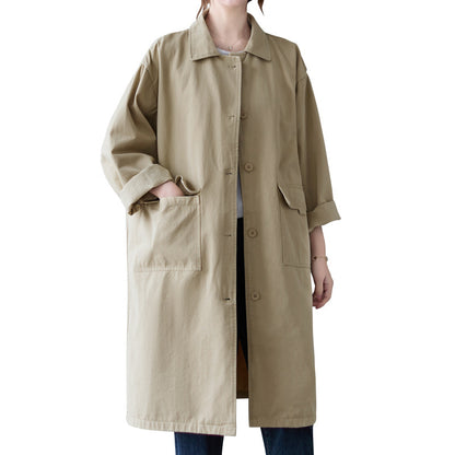 Fall Plus Sizes Long Loose Coats for Women