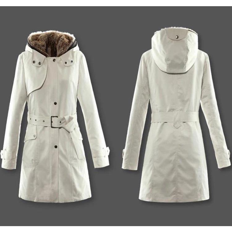 Women Winter Fur Warm Outerwear with Hat-STYLEGOING
