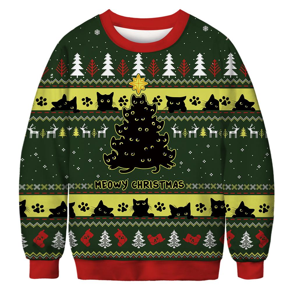 Christmas Cat His-and-hers Hoodies Sweaters