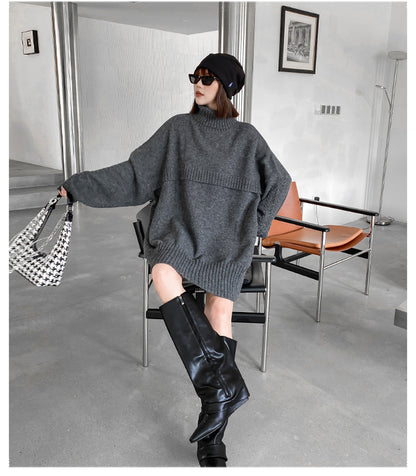 Warm Turtleneck Pullover Knitting Sweaters for Women