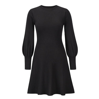 Women Plus Sizes Knitting Winter Dresses-STYLEGOING