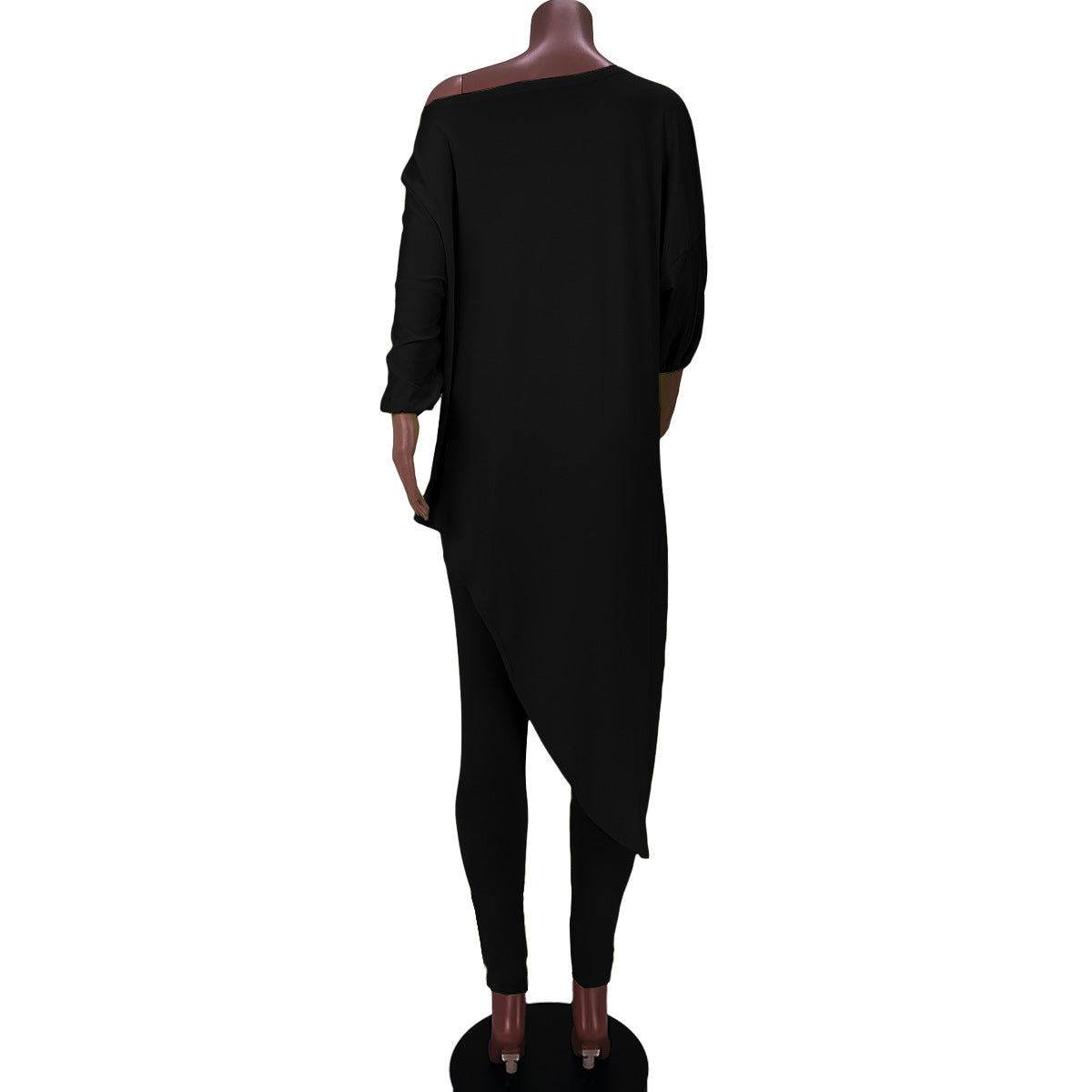 One Shoulder Irregular Bat Sleeves Tops&pants Suits