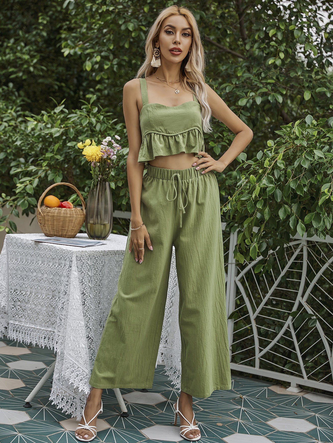 Casual Women Summer Two Pieces Suits