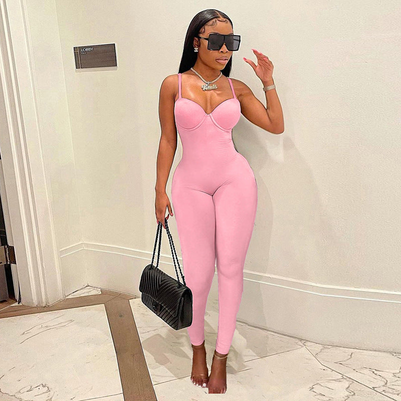 Sexy High Waist Casual Women Sports Jumpsuits
