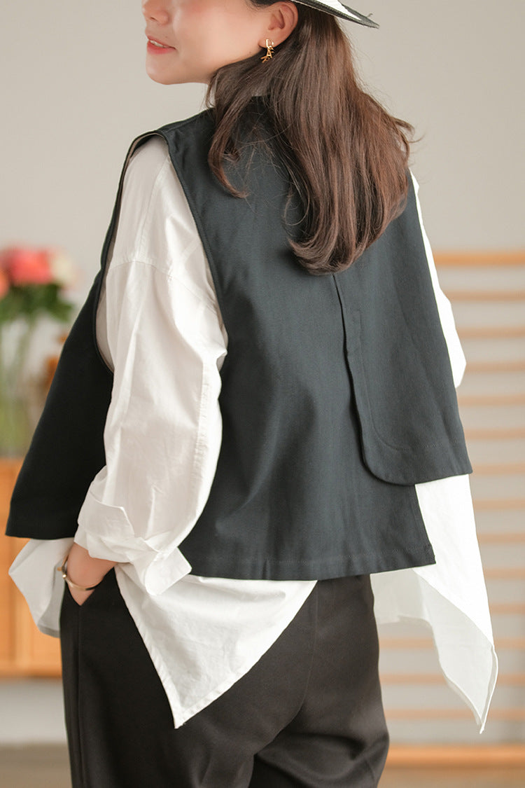 Vintage Sleeveless Casual Vest for Women