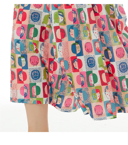Pink Casual Plus Sizes Cropped Wide Legs Pants for Women