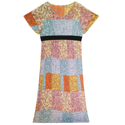 Summer Leisure Short Sleeves Women Plus Sizes Dresses