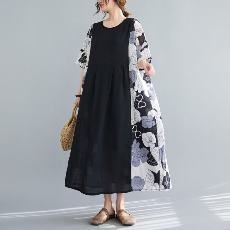 Summer Cotton Vintage Short Sleeveless Long Cozy Dresses
