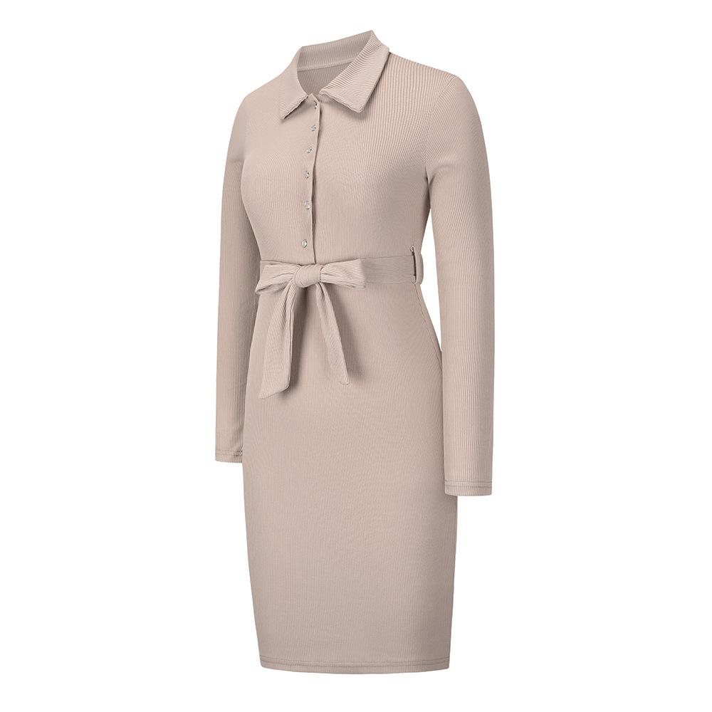 Women Knitting Pullover Bodycon Dresses-STYLEGOING