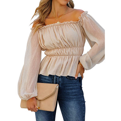 Casual Summer Chiffon Off The Shoulder Women Blouses