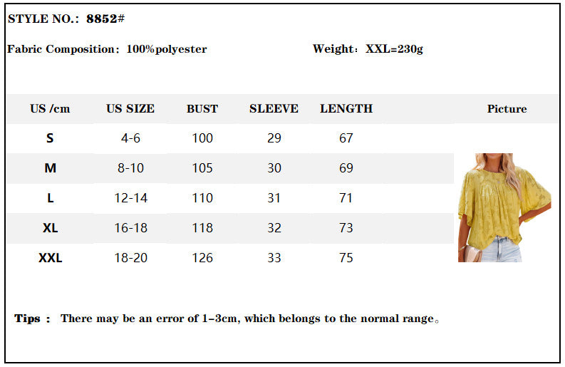 Casual Trumpet Sleeves Summer Lace Blouses