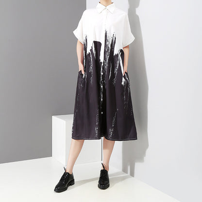 Summer Short Sleeves Long Shirts Dresses