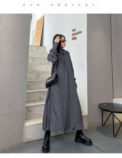Elegant High Neck Long Sleeves Fall Dresses