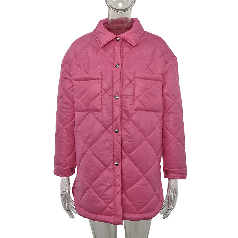 Winter Cotton Colorful Overcoats for Women