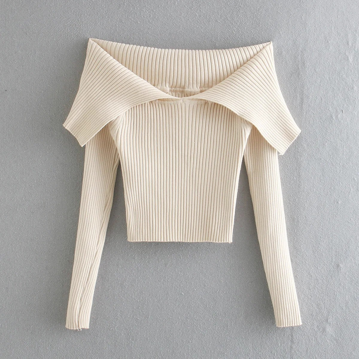 Sexy Off The Shoulder Knitting Long Sleeves Sweaters