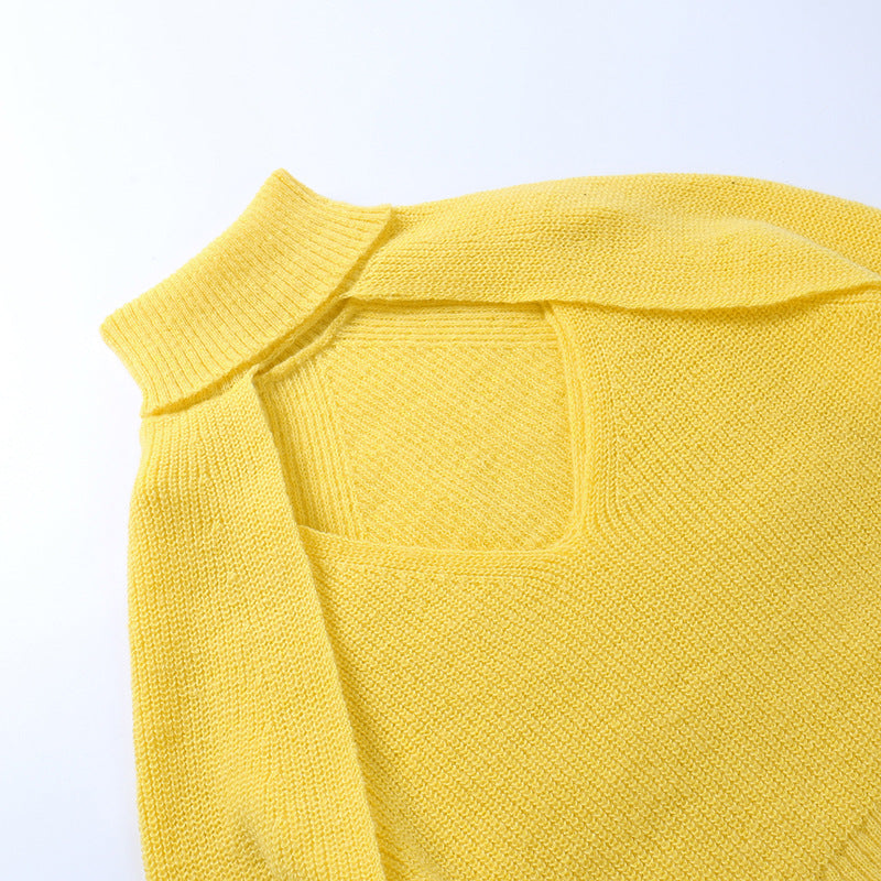 Casual Turtleneck Knitting Top Sweaters