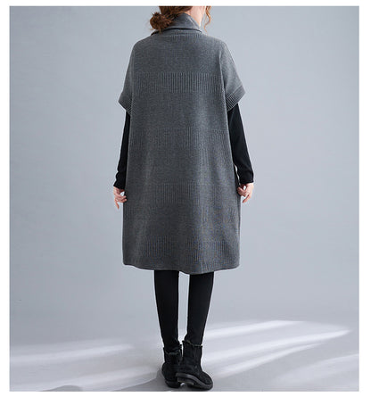 Elegant Turtleneck Plus Sizes Loose Dresses