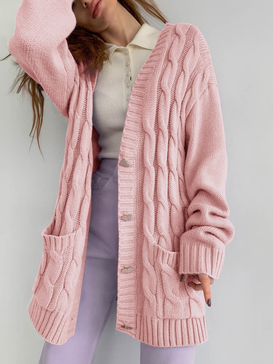 Casual Loose Knitting Women Fall Cardigan Overcot-STYLEGOING