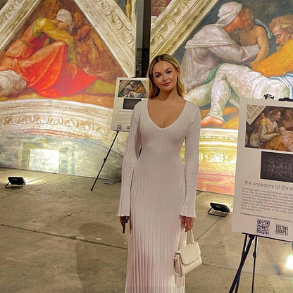 Casual Knitted Long Fall Dresses