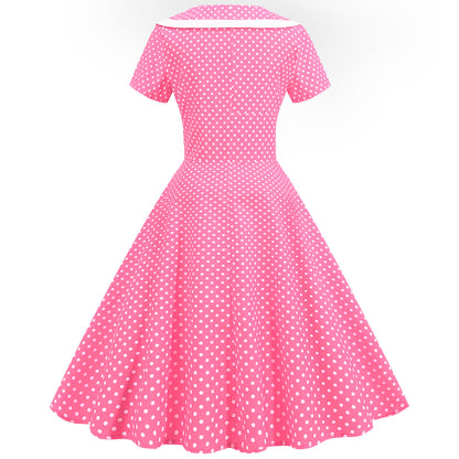 Vintage Polk Dot Women Dresses