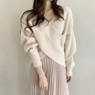Designed Knitting Crossed Women Knitted Sweaters