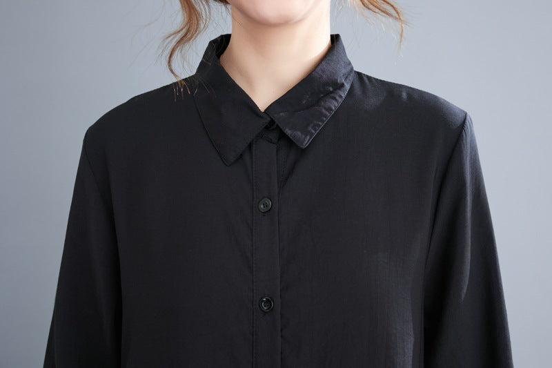 Plus Sizes Long Cozy Shirt Dresses for Women