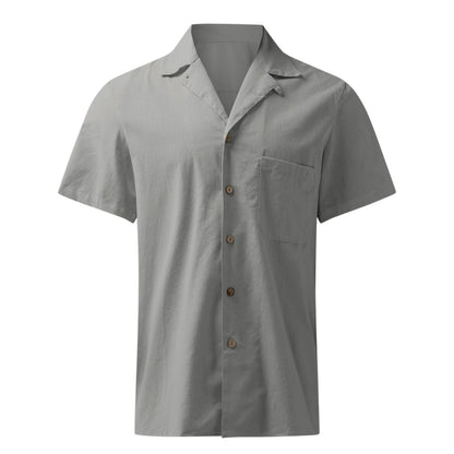 Casual Linen Short Sleeves Shirts for Men