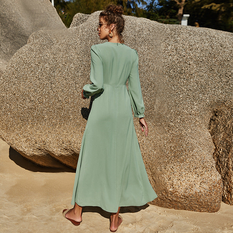 Summer Chiffon Long Sleeves Dresses