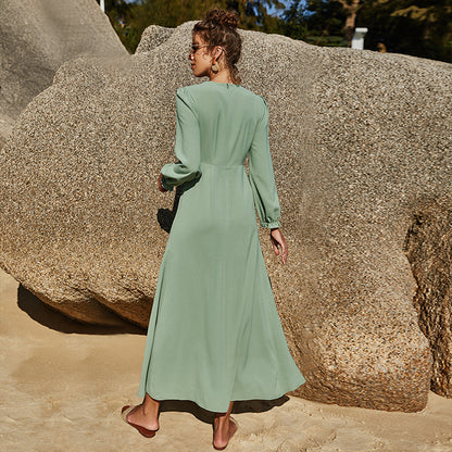 Summer Chiffon Long Sleeves Dresses