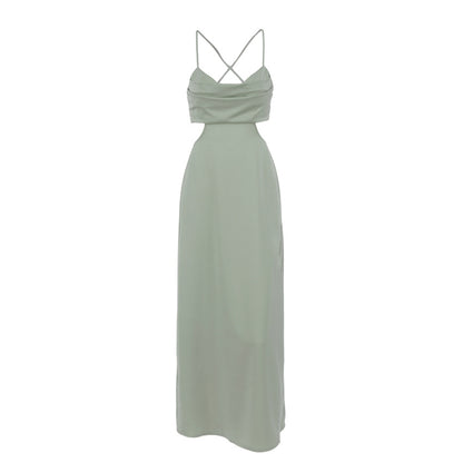 Summer Stain Backless Women Party Dresses
