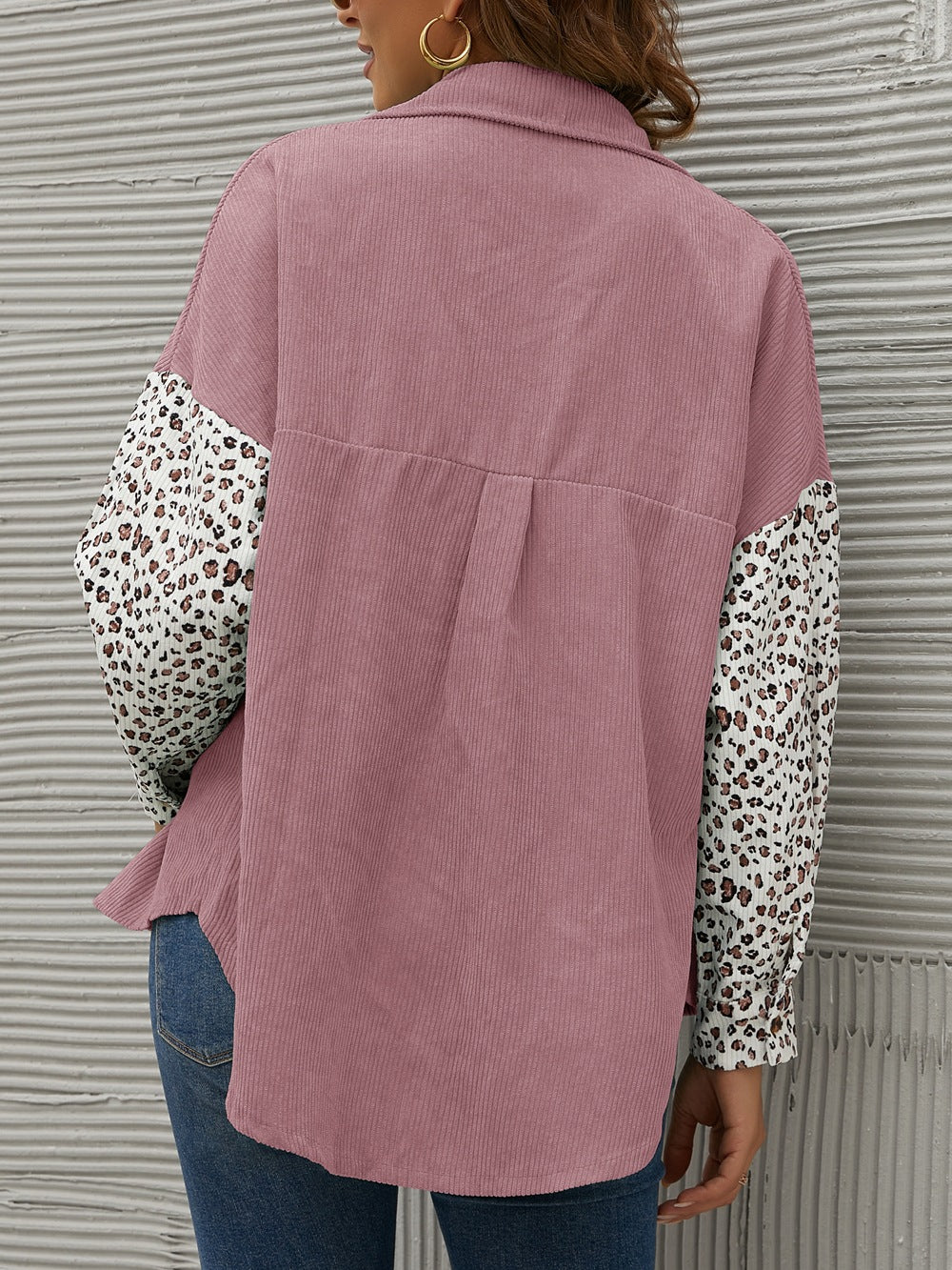 Casual Leopard Design Women Long Sleeves Shirts