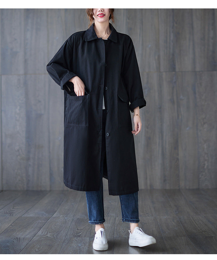 Fall Plus Sizes Long Loose Coats for Women