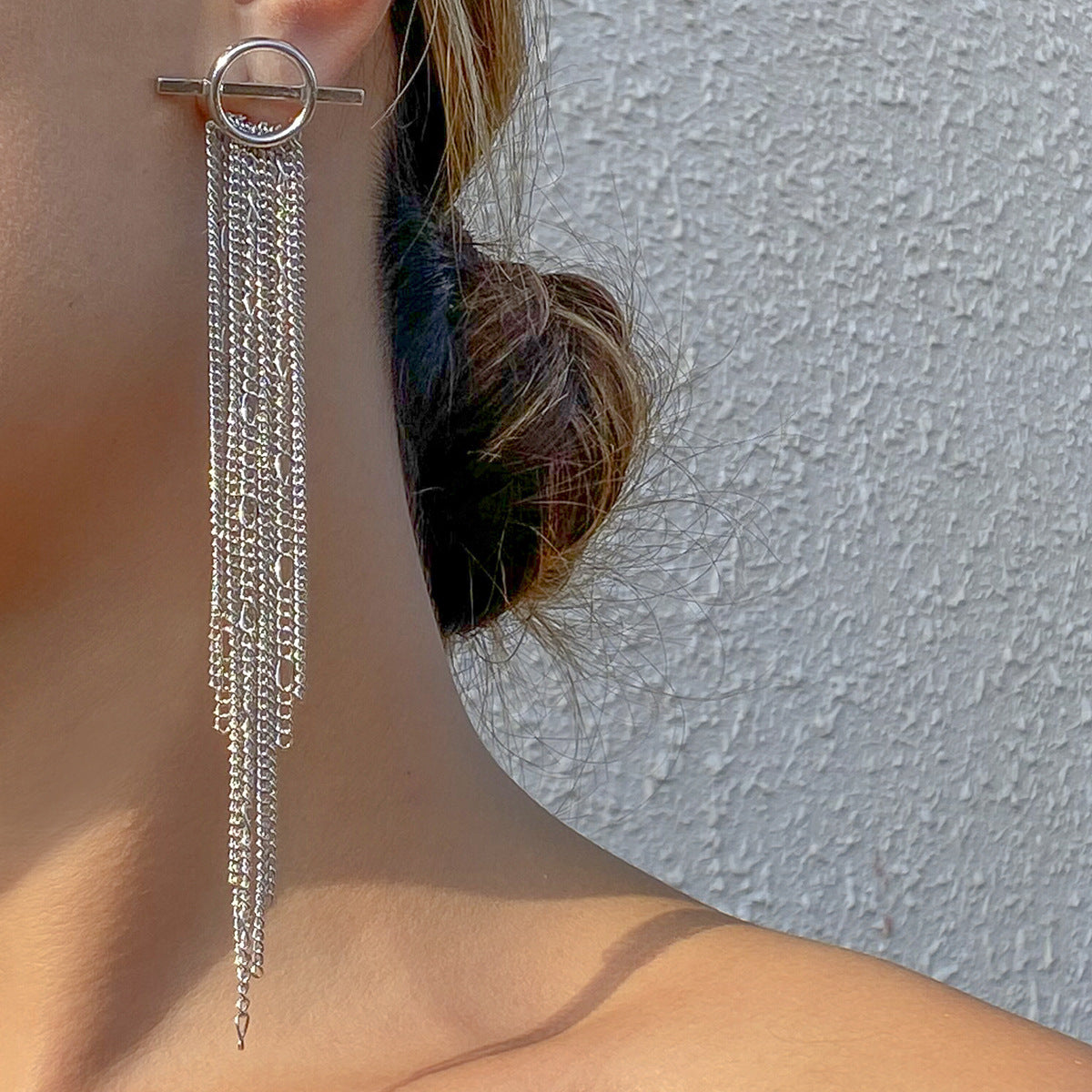 Vintage Tassels Design Metal Drop Earrings