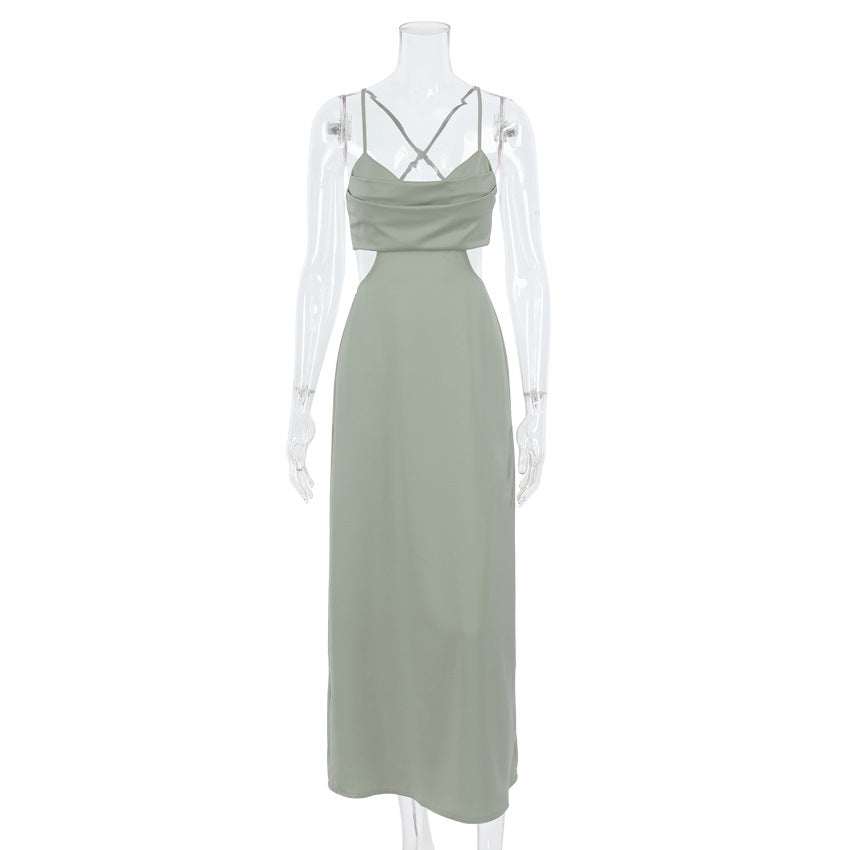 Summer Stain Backless Women Party Dresses