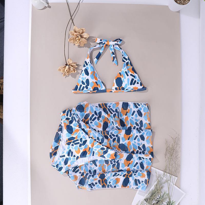 Chiffon Backless Lace Up Tankini-STYLEGOING