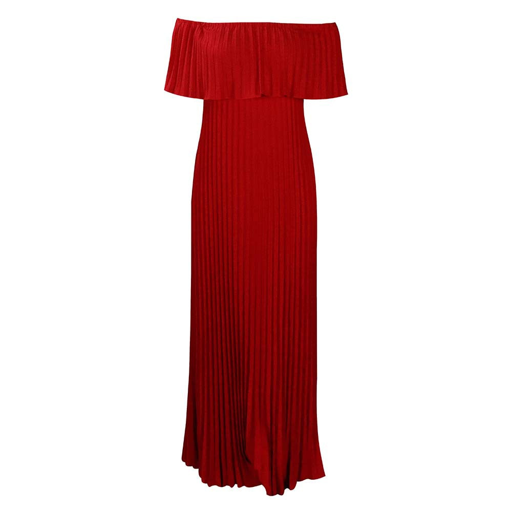 Summer Sexy Off The Shoulder Stapless Long Dresses