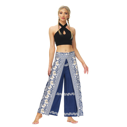 Casual Floral Print Women Yoga Loose Pants