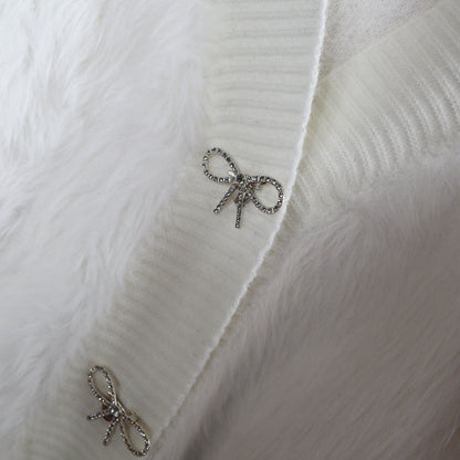 Warm Mink Wool Knitting Women Overcoat