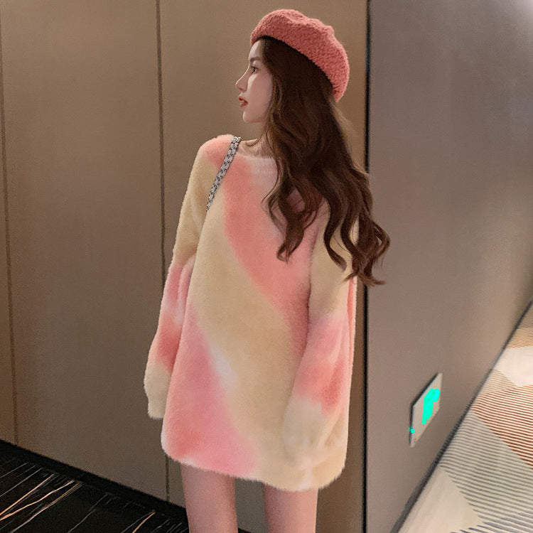 Lovely Dyed Soft Knitting Sweater Tops