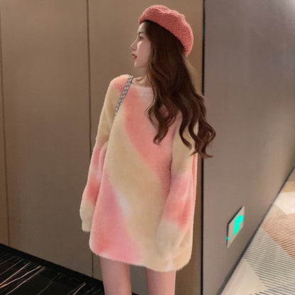 Lovely Dyed Soft Knitting Sweater Tops