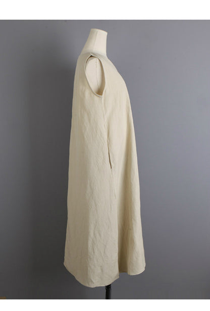 Women Linen Sleeveless Long Cozy Dresses
