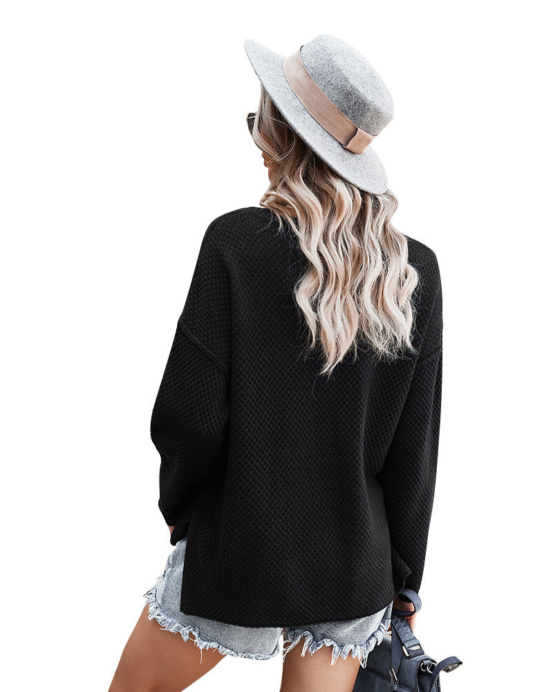 Women Knitting Pullover Sweaters