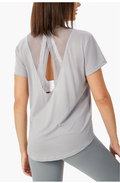 Summer Outdoor Fast Drying Short Sleeves Yoga Tops