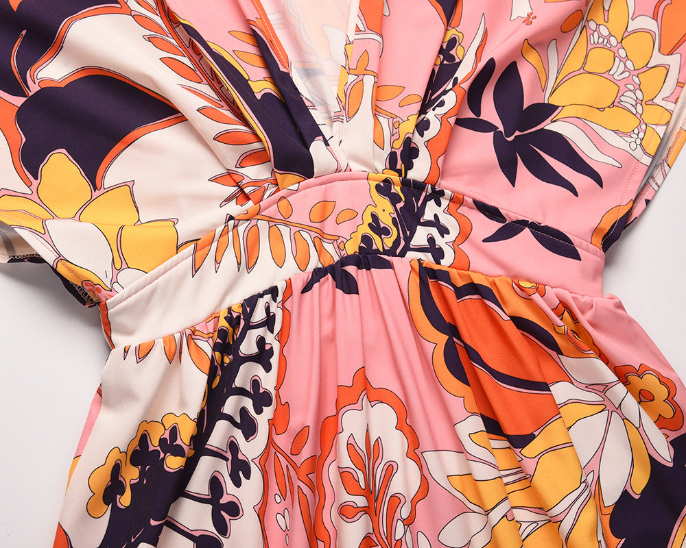 Summer Casual Bat Sleeves Beach Long Dresses