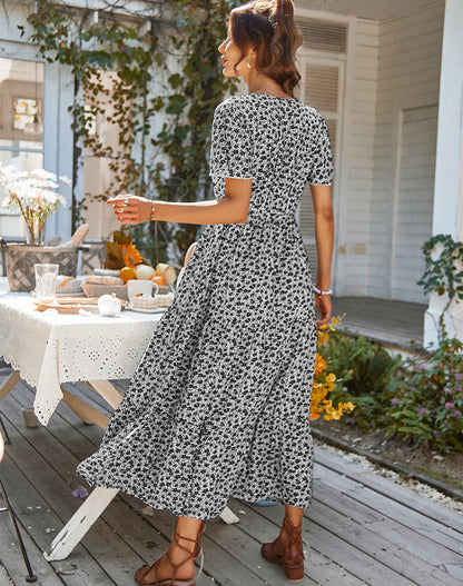 Summer Drawstring Holiday Dresses for Women