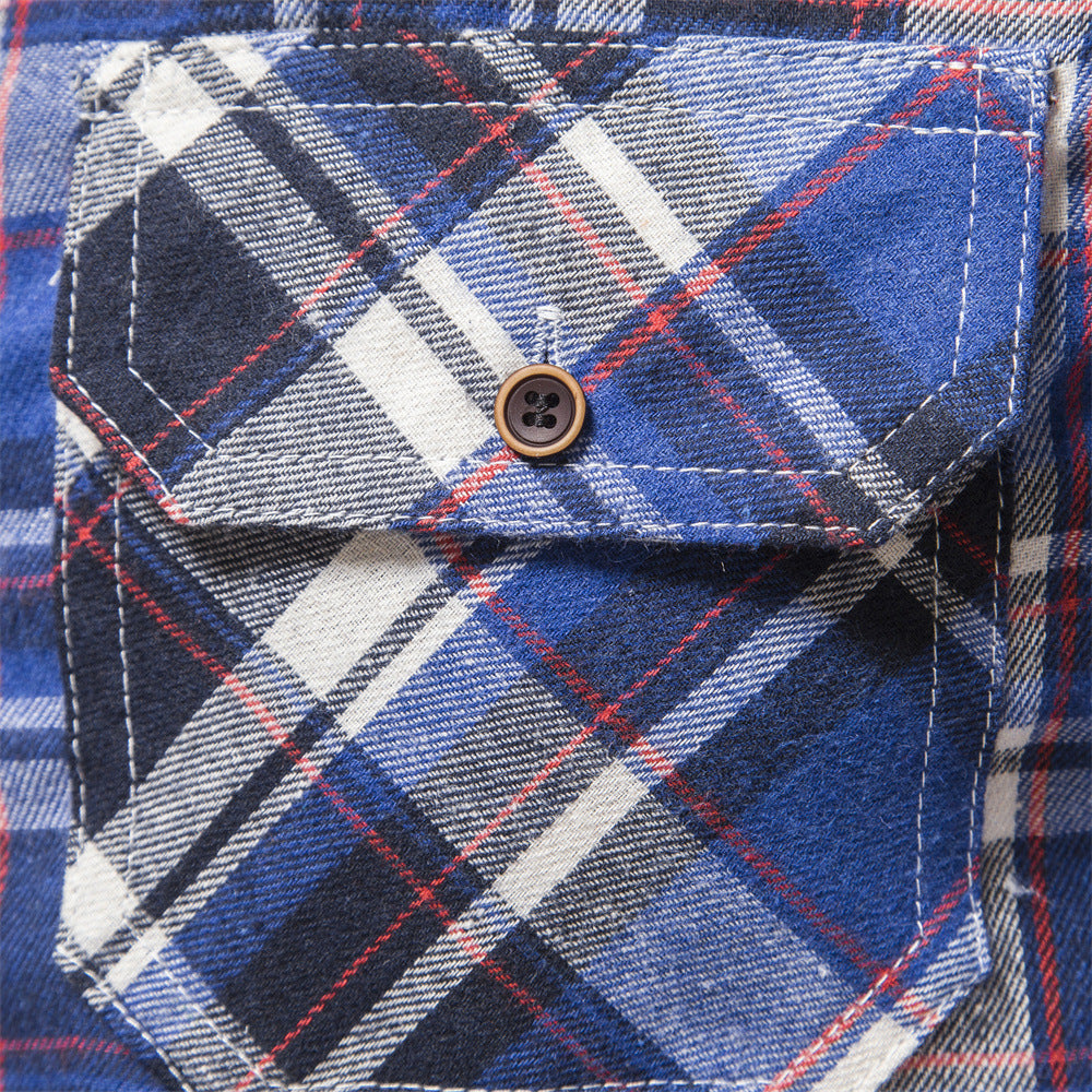 Fall Plaid Long Sleeves Shirts for Men