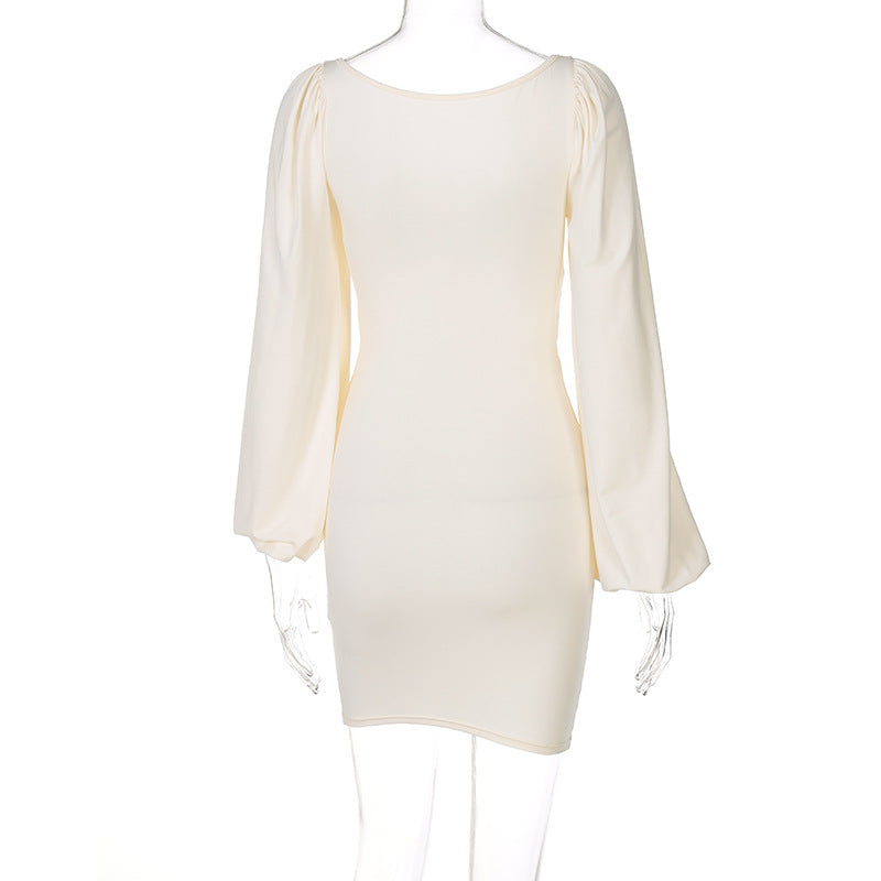 Sexy Lantern Sleeves Summer Short Dresses