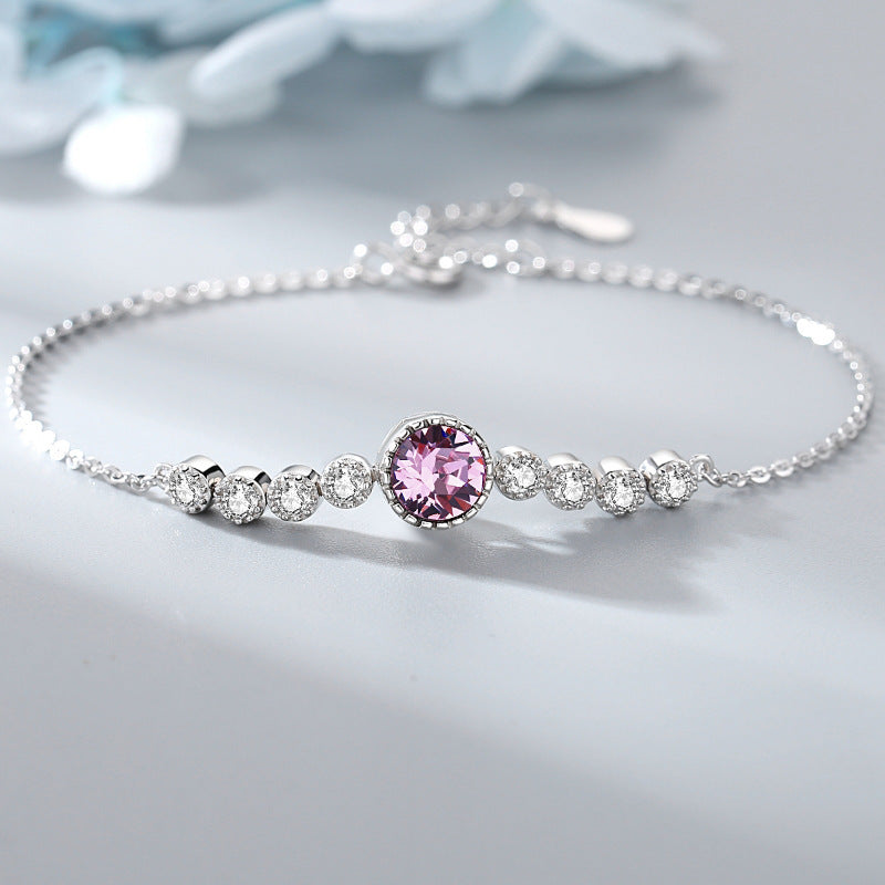 Romantic Luxury Crystal Sliver Bracelet for Women